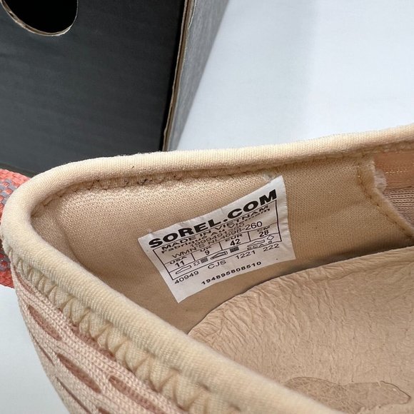 Sorel Kinetic Impact Strap Shoes Size 11 Womens Nova Sand, Paradox Pink NEW! - Picture 9 of 10